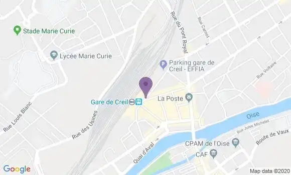 Localisation Société Générale Agence de Creil Gare