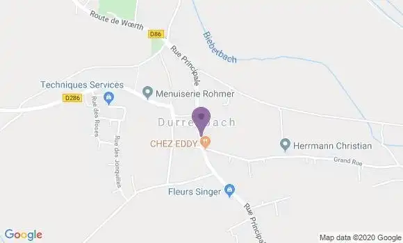 Localisation Crédit Mutuel Agence de Durrenbach
