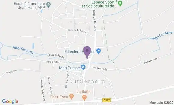 Localisation Crédit Mutuel Agence de Duttlenheim
