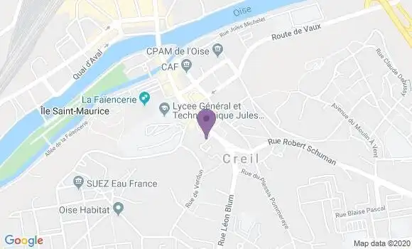Localisation Société Générale Agence de Creil République