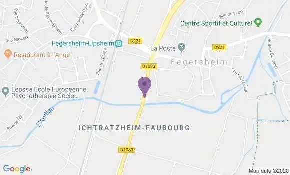 Localisation Crédit Mutuel Agence de Fegersheim