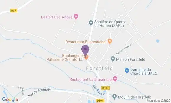 Localisation Crédit Mutuel Agence de Forstfeld