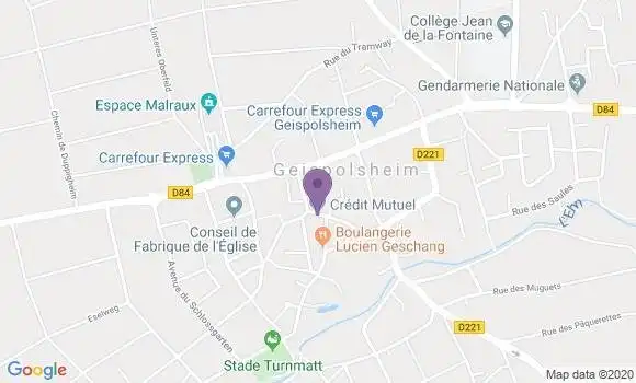 Localisation Crédit Mutuel Agence de Geispolsheim