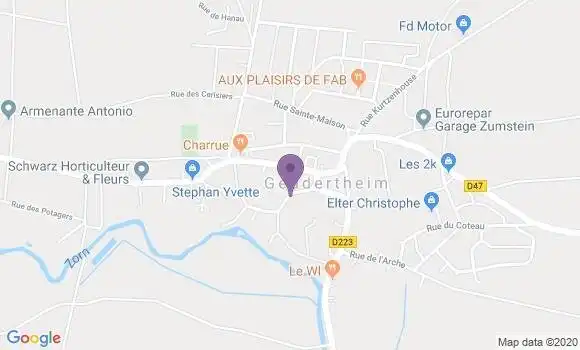 Localisation Crédit Mutuel Agence de Geudertheim
