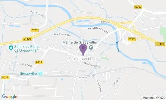 Localisation Crédit Mutuel Agence de Gresswiller
