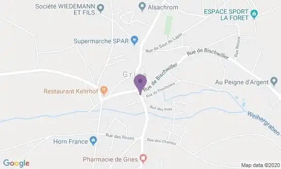 Localisation Crédit Mutuel Agence de Gries