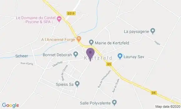 Localisation Crédit Mutuel Agence de Kertzfeld