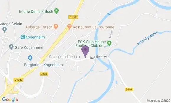 Localisation Crédit Mutuel Agence de Kogenheim