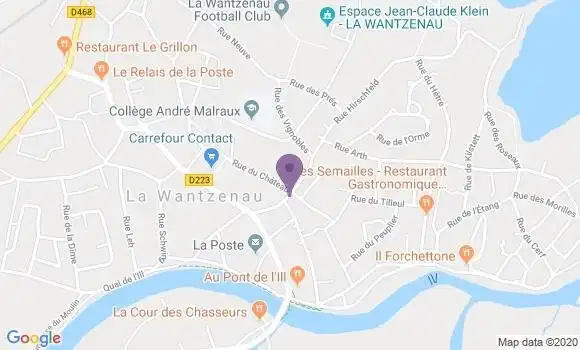 Localisation Crédit Mutuel Agence de La Wantzenau