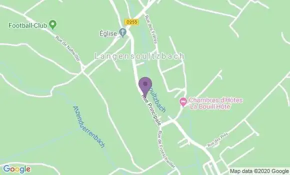 Localisation Crédit Mutuel Agence de Langensoultzbach