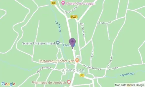 Localisation Crédit Mutuel Agence de Lembach