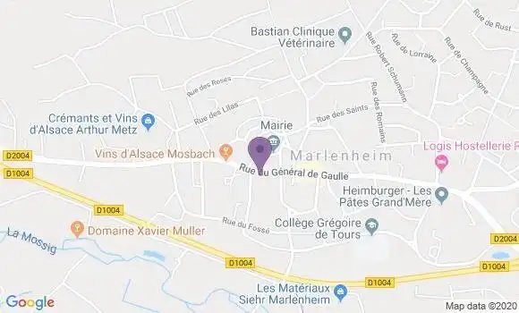 Localisation Crédit Mutuel Agence de Marlenheim