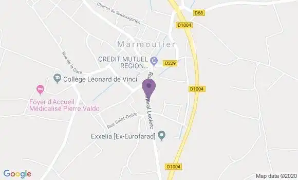 Localisation Crédit Mutuel Agence de Marmoutier