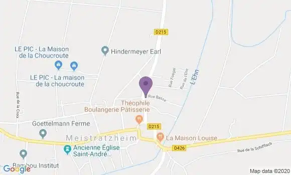 Localisation Crédit Mutuel Agence de Meistratzheim