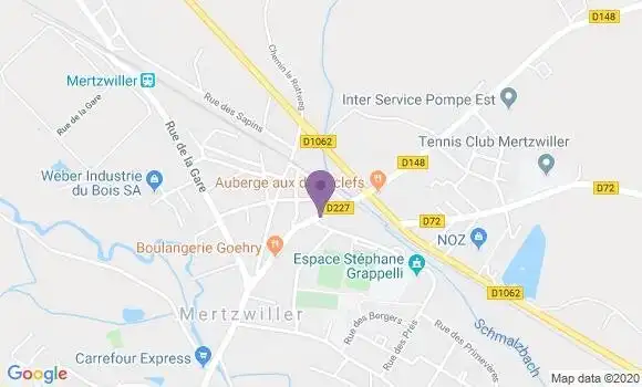 Localisation Crédit Mutuel Agence de Mertzwiller