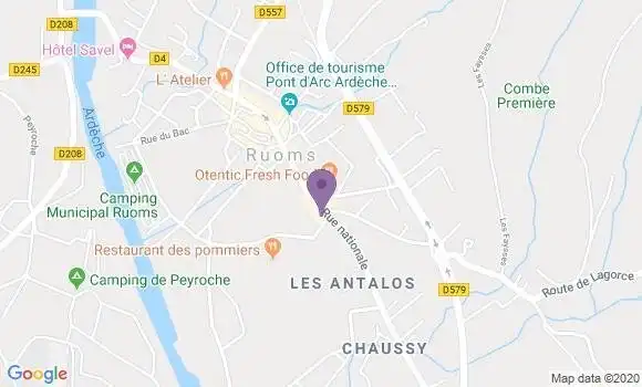 Localisation Société Générale Agence de Ruoms