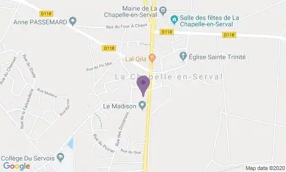 Localisation Société Générale Agence de La Chapelle en Serval