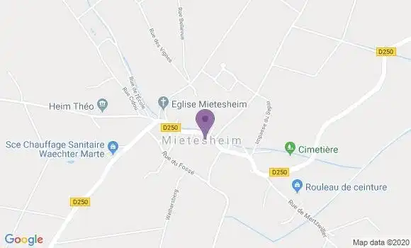 Localisation Crédit Mutuel Agence de Mietesheim