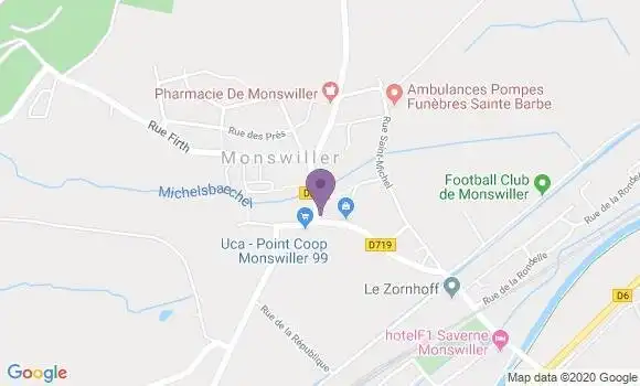 Localisation Crédit Mutuel Agence de Monswiller