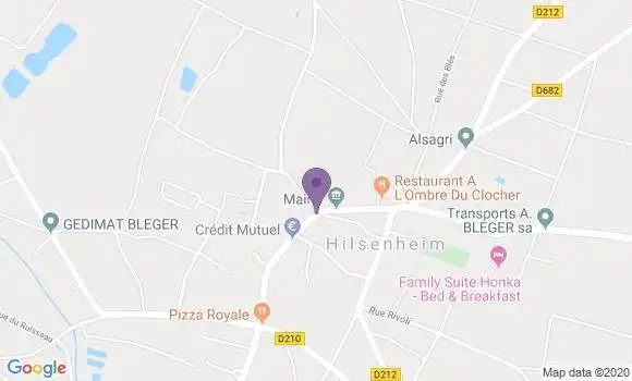 Localisation Crédit Mutuel Agence de Mussig