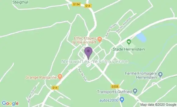 Localisation Crédit Mutuel Agence de Neuwiller lès Saverne