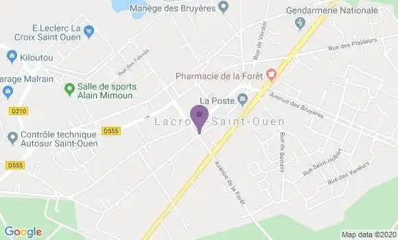 Localisation Société Générale Agence de Lacroix Saint Ouen