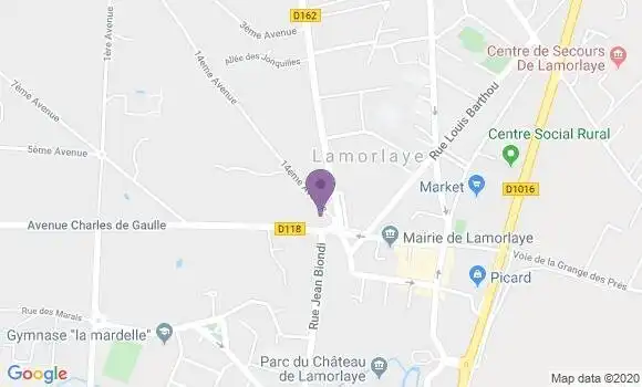 Localisation Société Générale Agence de Lamorlaye