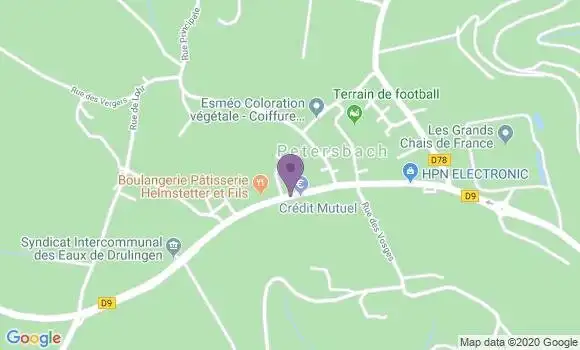Localisation Crédit Mutuel Agence de Petersbach