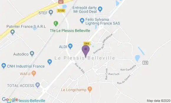 Localisation Société Générale Agence de Le Plessis Belleville