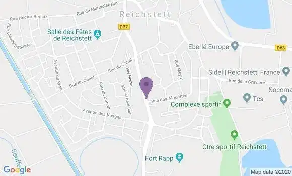Localisation Crédit Mutuel Agence de Reichstett