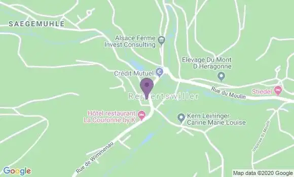 Localisation Crédit Mutuel Agence de Reipertswiller