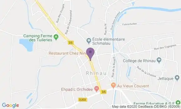 Localisation Crédit Mutuel Agence de Rhinau