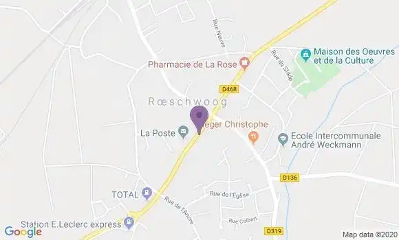 Localisation Crédit Mutuel Agence de Roeschwoog
