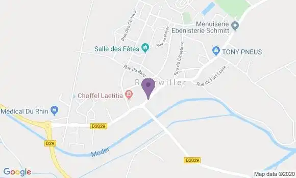 Localisation Crédit Mutuel Agence de Rohrwiller
