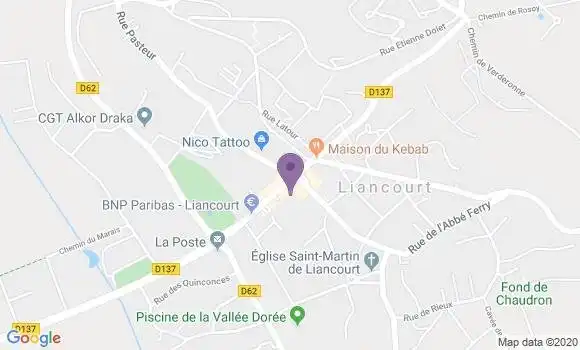 Localisation Société Générale Agence de Liancourt