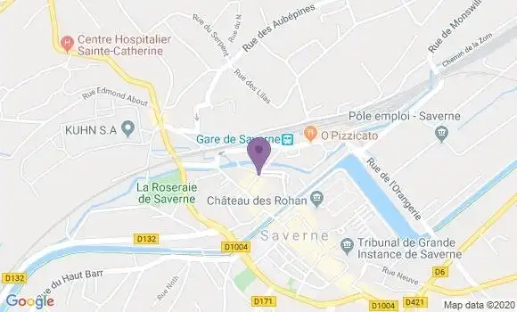 Localisation Crédit Mutuel Agence de Saverne