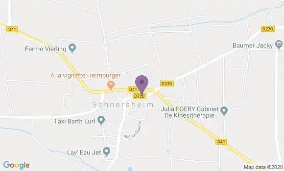 Localisation Crédit Mutuel Agence de Schnersheim