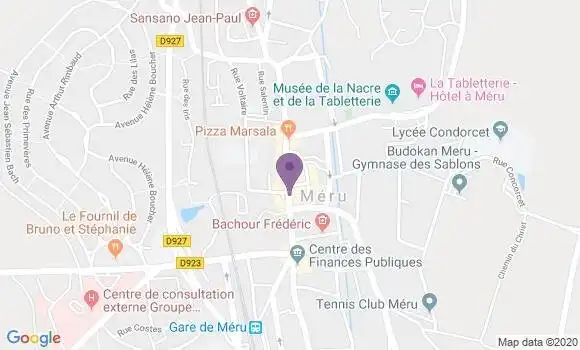 Localisation Société Générale Agence de Méru