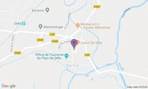 Localisation Crédit Mutuel Agence de Seltz Sainte Adélaïde
