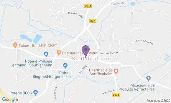 Localisation Crédit Mutuel Agence de Soufflenheim