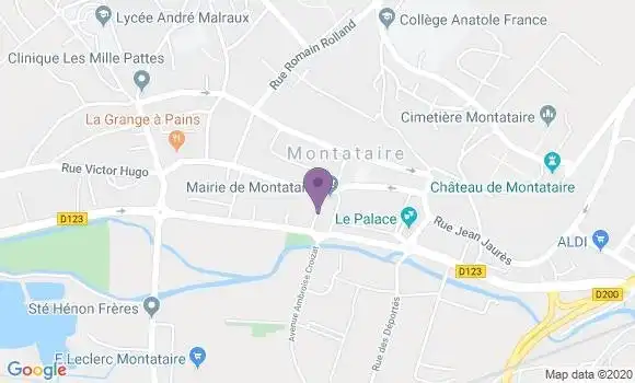 Localisation Société Générale Agence de Montataire