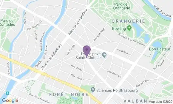 Localisation Crédit Mutuel Agence de Strasbourg Anvers