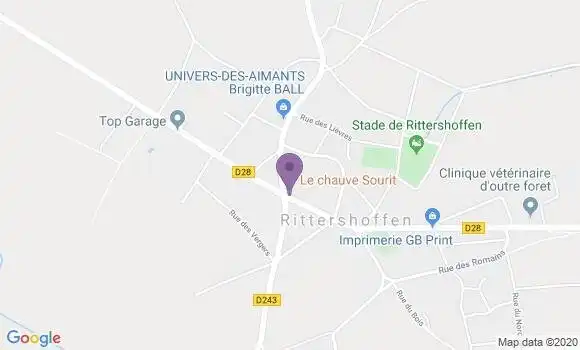 Localisation Crédit Mutuel Agence de Surbourg
