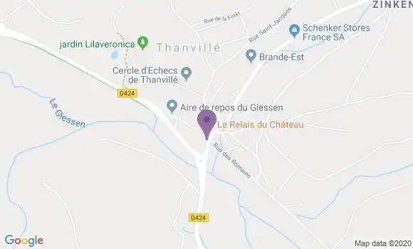 Localisation Crédit Mutuel Agence de Thanville