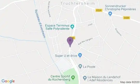 Localisation Crédit Mutuel Agence de Truchtersheim