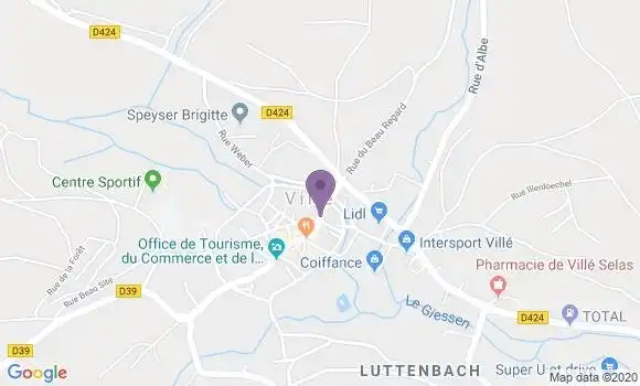 Localisation Crédit Mutuel Agence de Villé