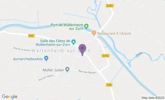 Localisation Crédit Mutuel Agence de Waltenheim sur Zorn