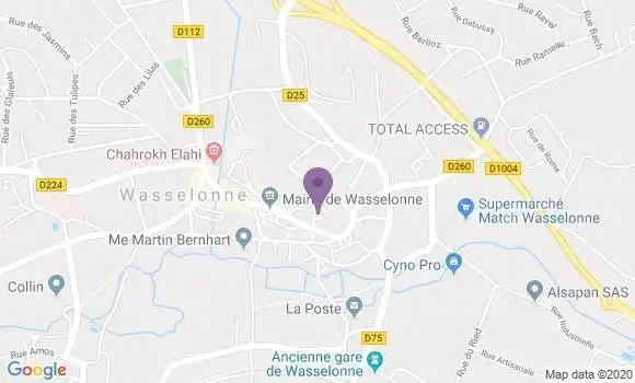 Localisation Crédit Mutuel Agence de Wasselonne