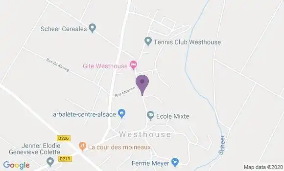 Localisation Crédit Mutuel Agence de Westhouse