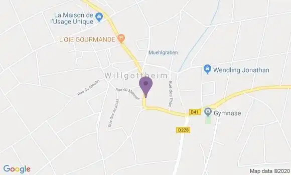 Localisation Crédit Mutuel Agence de Willgottheim
